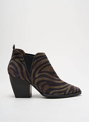 Bottines/boots bout pointu talon de 4 à 6cm vert WONDERS femme