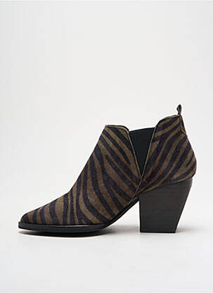 Bottines/boots bout pointu talon de 4 à 6cm vert WONDERS femme