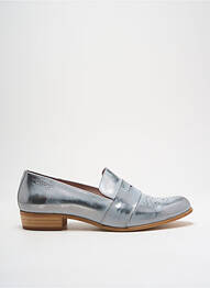Mocassins tissage satiné talon plat jusqu'à 3cm argent WONDERS femme