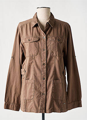 Veste casual poches marron AGATHE & LOUISE femme