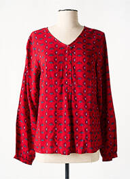 Blouse imprimé fantaisie manches longues rouge AGATHE & LOUISE femme