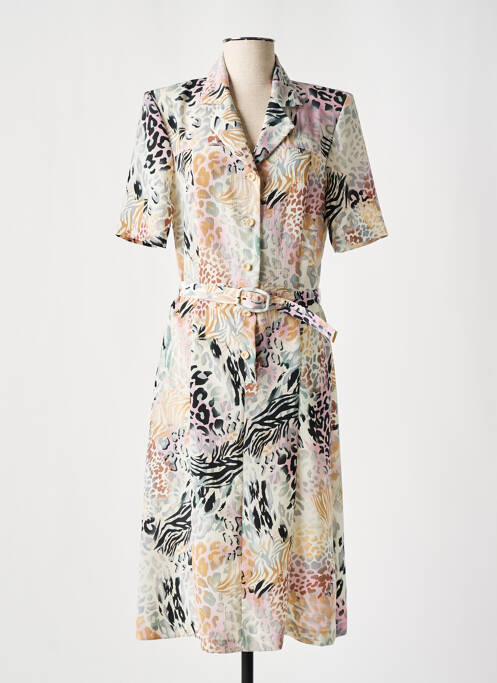 Robe mi-longue beige GEVANA pour femme