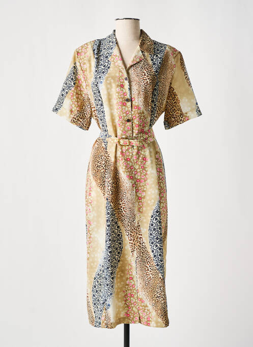 Robe mi-longue beige GRIFFON pour femme