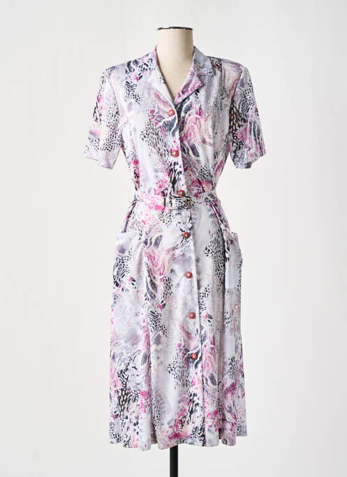 Robe mi-longue gris GEVANA pour femme