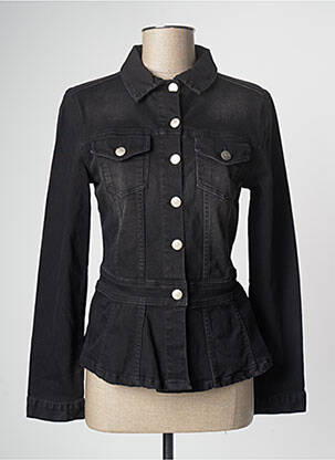 Veste en jean manches longues noir PAUL BRIAL femme