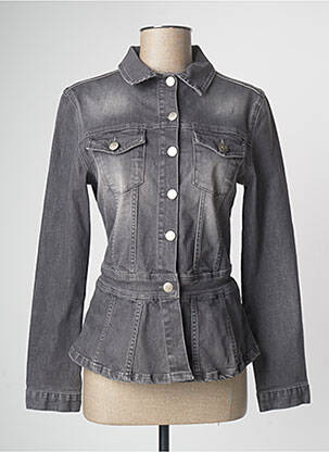 Veste en jean manches longues gris PAUL BRIAL femme