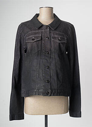 Veste en jean manches longues noir PAUL BRIAL femme