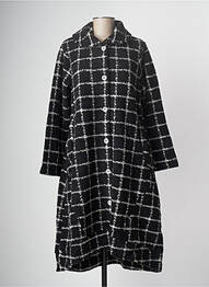 Manteau long coupe droite sans capuche noir G!OZE femme