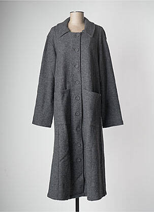 Manteau long coupe droite sans capuche gris G!OZE femme