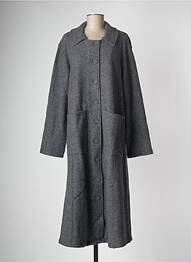 Manteau long coupe droite sans capuche gris G!OZE femme