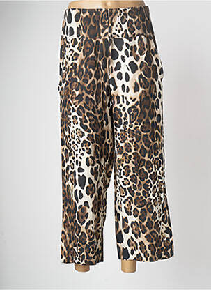 Pantalon 7/8 stretch taille normale marron G!OZE femme