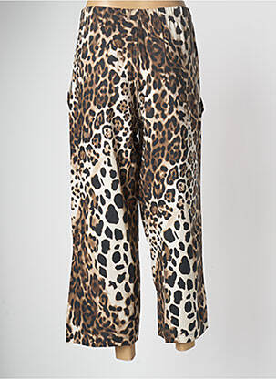 Pantalon 7/8 stretch taille normale marron G!OZE femme
