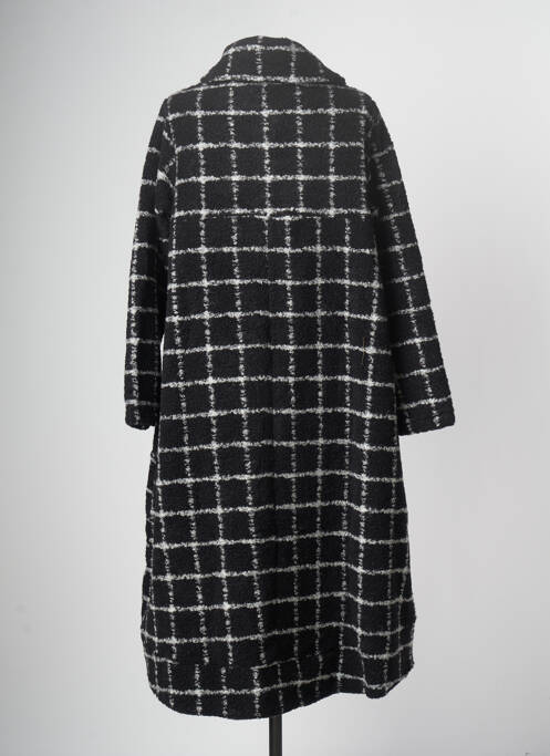 Manteau long tissage laine bouillie sans capuche noir G!OZE femme