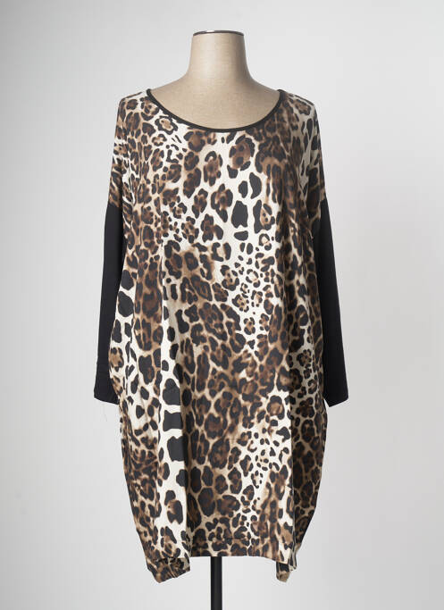 Tunique manches longues marron G!OZE pour femme