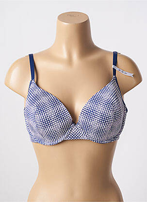 Soutien-gorge effet matière satinée haut soutien-gorge moulé bleu ESPRIT femme
