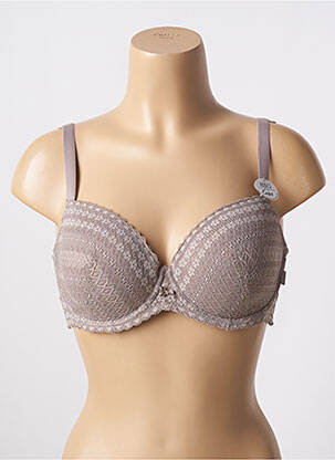 Soutien-gorge effet matière satinée haut soutien-gorge moulé gris ESPRIT femme