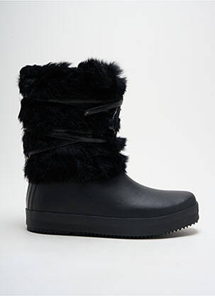Bottines/boots fourrée talon plat jusqu'à 3cm noir MOOV BOOT femme