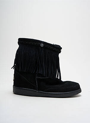Bottines/boots fourrée talon plat jusqu'à 3cm noir MINNETONKA femme