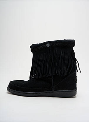 Bottines/boots fourrée talon plat jusqu'à 3cm noir MINNETONKA femme