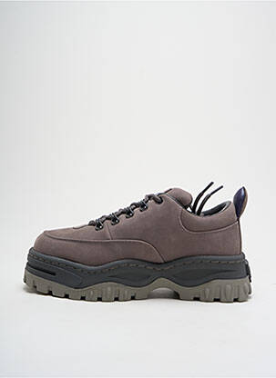 Baskets nubuck talon de 4 à 6cm gris EYTYS femme