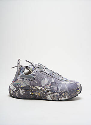 Baskets matière lisse talon de 4 à 6cm gris EYTYS femme