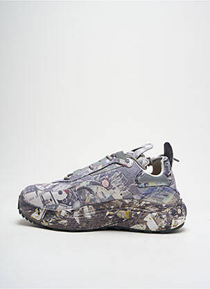 Baskets matière lisse talon de 4 à 6cm gris EYTYS femme