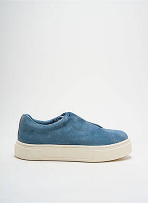 Baskets nubuck talon de 4 à 6cm bleu EYTYS femme