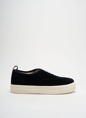 Baskets nubuck talon plat jusqu'à 3cm noir EYTYS femme