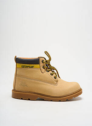 Bottines/boots fermeture lacets talon bas beige CAT enfant