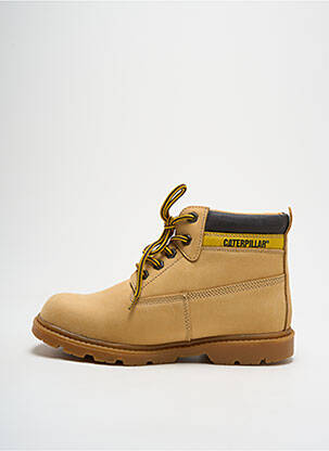 Bottines/boots fermeture lacets talon bas beige CAT enfant