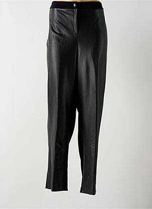 Pantalon droit fermeture zippée sous rabat boutonné noir JEAN DELFIN femme