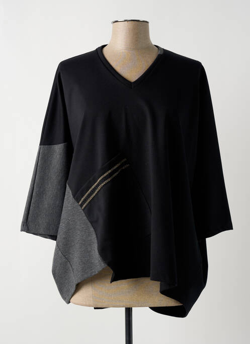 Tunique manches longues noir FRANCK ANNA pour femme