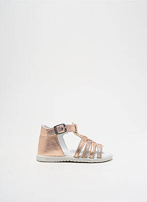 Sandales/nu pieds tissage satiné bout ouvert rose BOPY fille