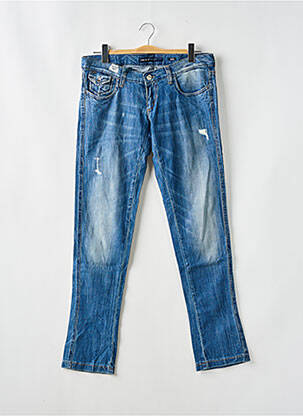 Jeans coupe slim effet usé délavé taille basse bleu MISS SIXTY femme