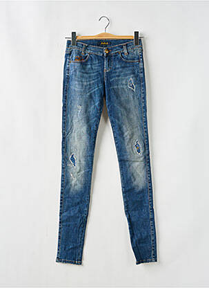 Jeans skinny effet usé délavé taille basse bleu KILLAH femme