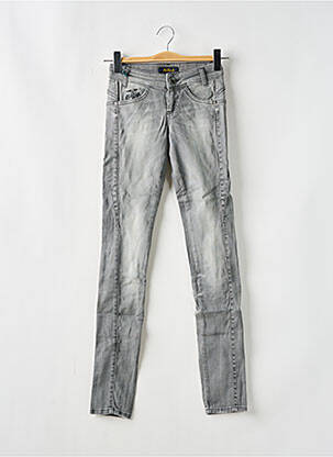 Jeans coupe slim stretch taille basse gris KILLAH femme