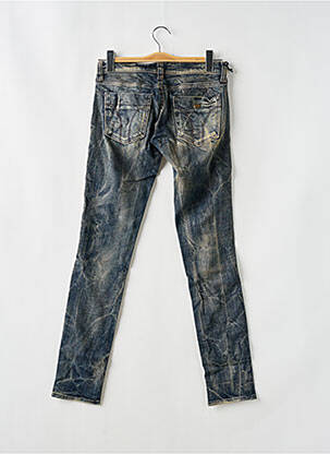 Jeans coupe slim effet usé délavé taille basse bleu MISS SIXTY femme