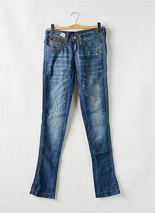 Jeans skinny effet usé délavé taille basse bleu MISS SIXTY femme