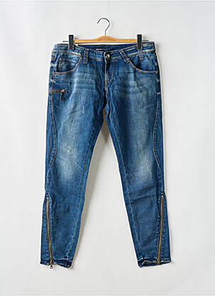 Jeans coupe slim effet usé délavé taille basse bleu MISS SIXTY femme