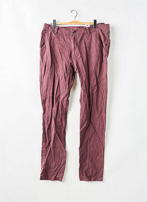 Pantalon slim fermeture zippée sous rabat boutonné violet PIAZZA ITALIA homme