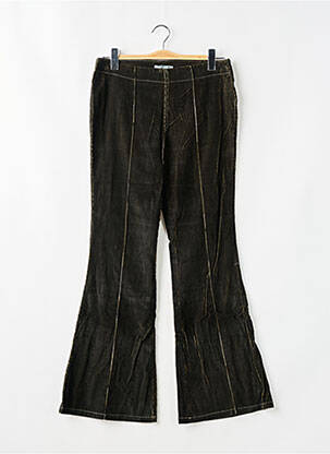 Pantalon flare tissage velours noir TEDDY SMITH femme