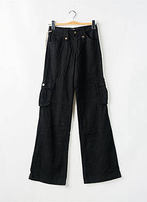 Pantalon cargo poches noir CIMARRON femme