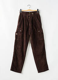 Pantalon cargo coupe droite marron REDWOOD femme