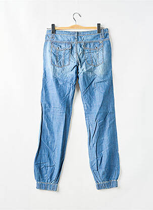 Pantalon droit fermeture zippée sous rabat boutonné bleu MISS SIXTY femme