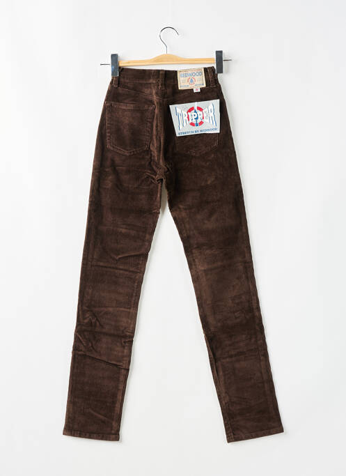Pantalon slim poches marron REDWOOD femme