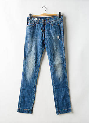 Jeans coupe slim effet usé délavé taille basse bleu MISS SIXTY femme