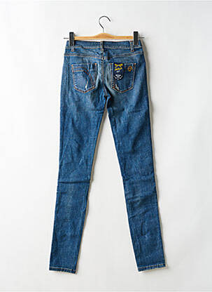 Jeans coupe slim effet usé délavé taille basse bleu KILLAH femme