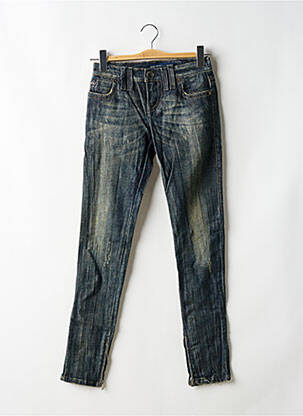 Jeans coupe slim effet usé délavé taille basse bleu MISS SIXTY femme