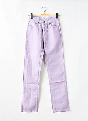 Pantalon droit taille normale taille normale violet TEDDY SMITH femme
