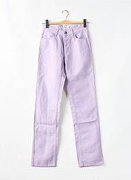 Pantalon droit taille normale taille normale violet TEDDY SMITH femme